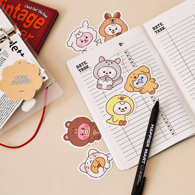 BT21 Baby Fluffy Sticker Set