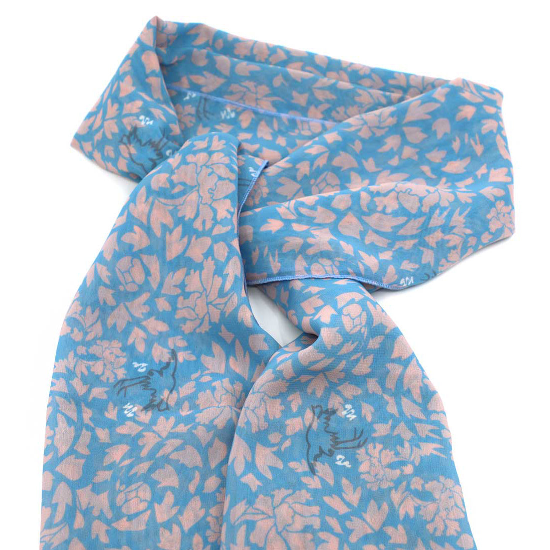 Korean National Museum Peony Pattern Scarf