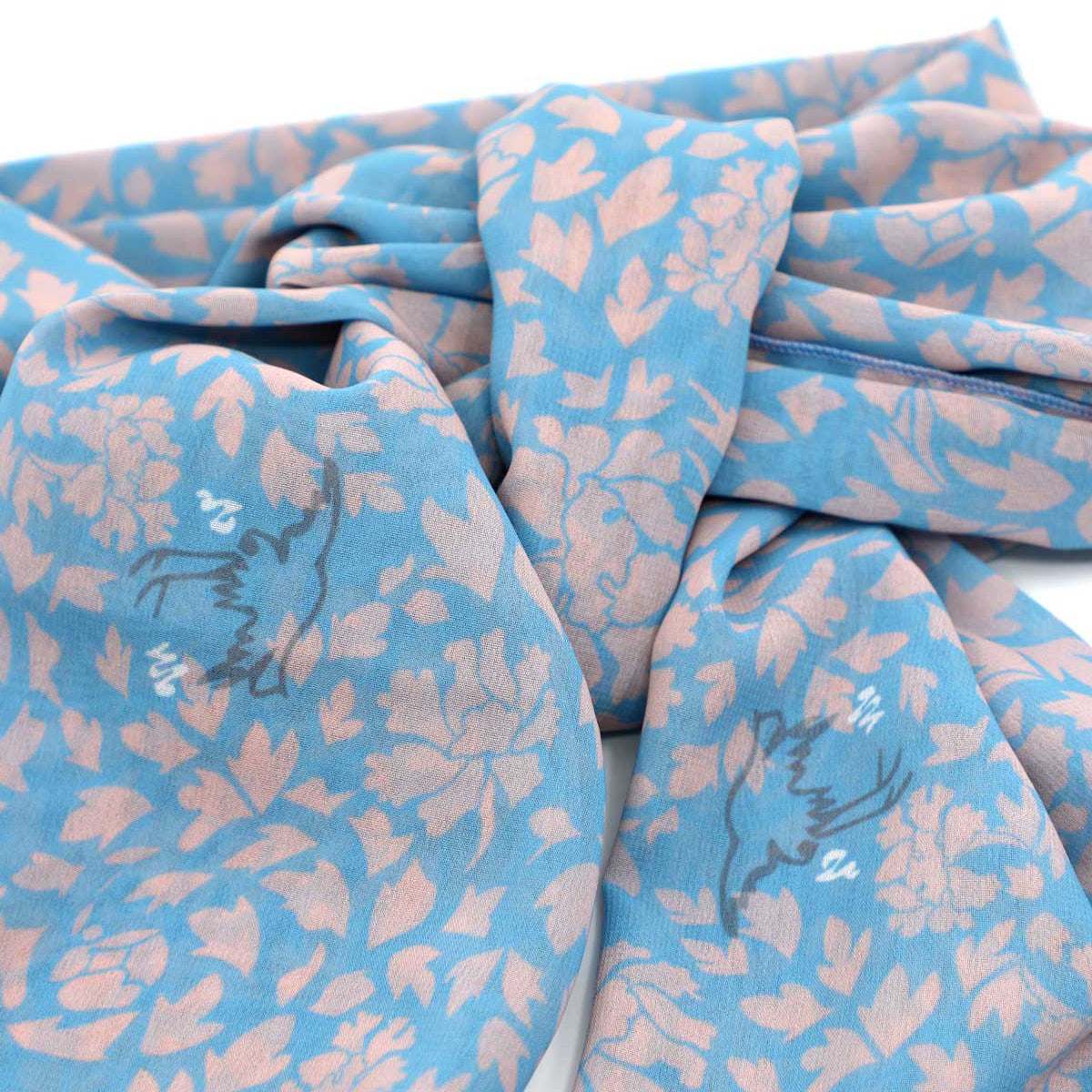 Korean National Museum Peony Pattern Scarf