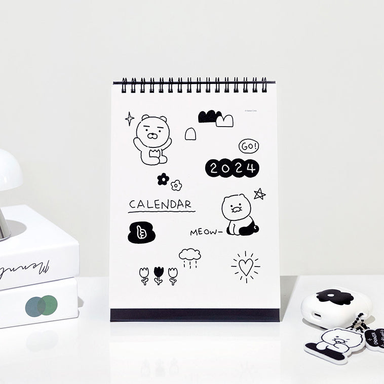 Kakao Friends Doodle Doodle 2024 Desk Calendar Kpop2uunnie 8262