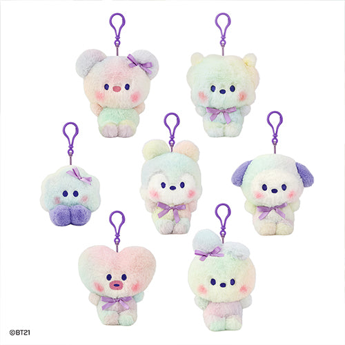 BT21 minini Rainbow Plush Keyring