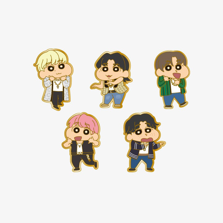 TXT X Crayon Shinchan Pin Badge Set