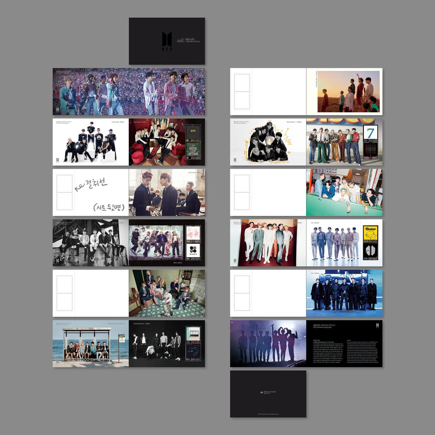 BTS 10th Commemorative Stamp Set