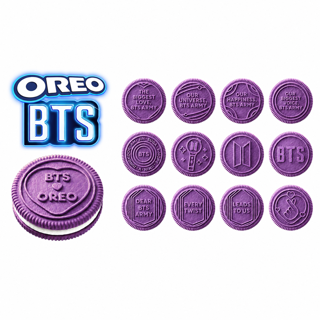 BTS x OREO Hotteok Brown Sugar Pancake Flavor Creme 100g