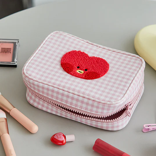 BT21 minini Checkered Pouch with Handle