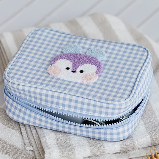 BT21 minini Checkered Pouch with Handle