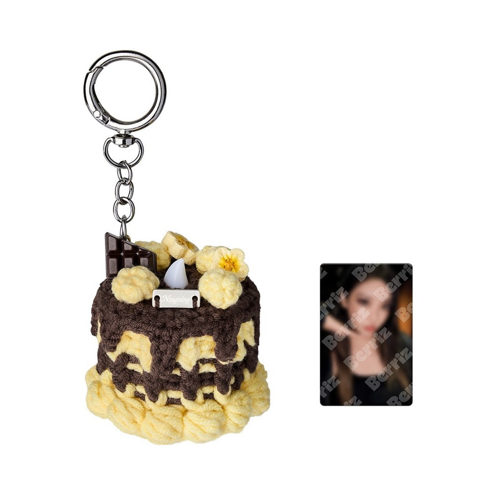 aespa NINGNING Artist Birthday Crochet Mini Cake Keyring