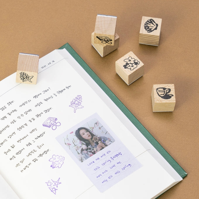 IU LILAC Wood Stamp Set
