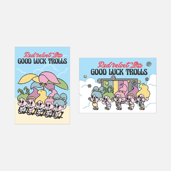 RED VELVET Red Velvet Loves GOOD LUCK TROLLS Postcard (Summer A Ver.)