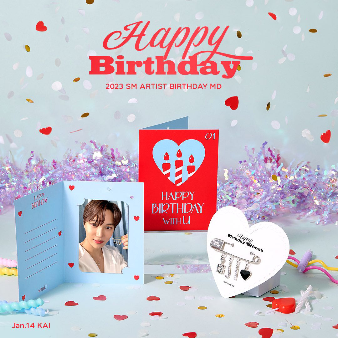 EXO KAI Artist Birthday Brooch  Birthday Card – kpop2u_unnie
