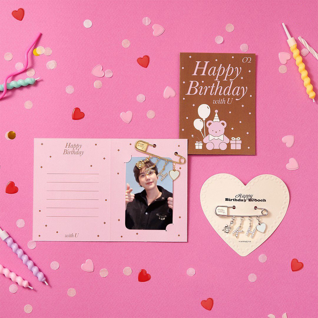 SUPER JUNIOR Kyuhyun Artist Birthday Brooch & Birthday Card