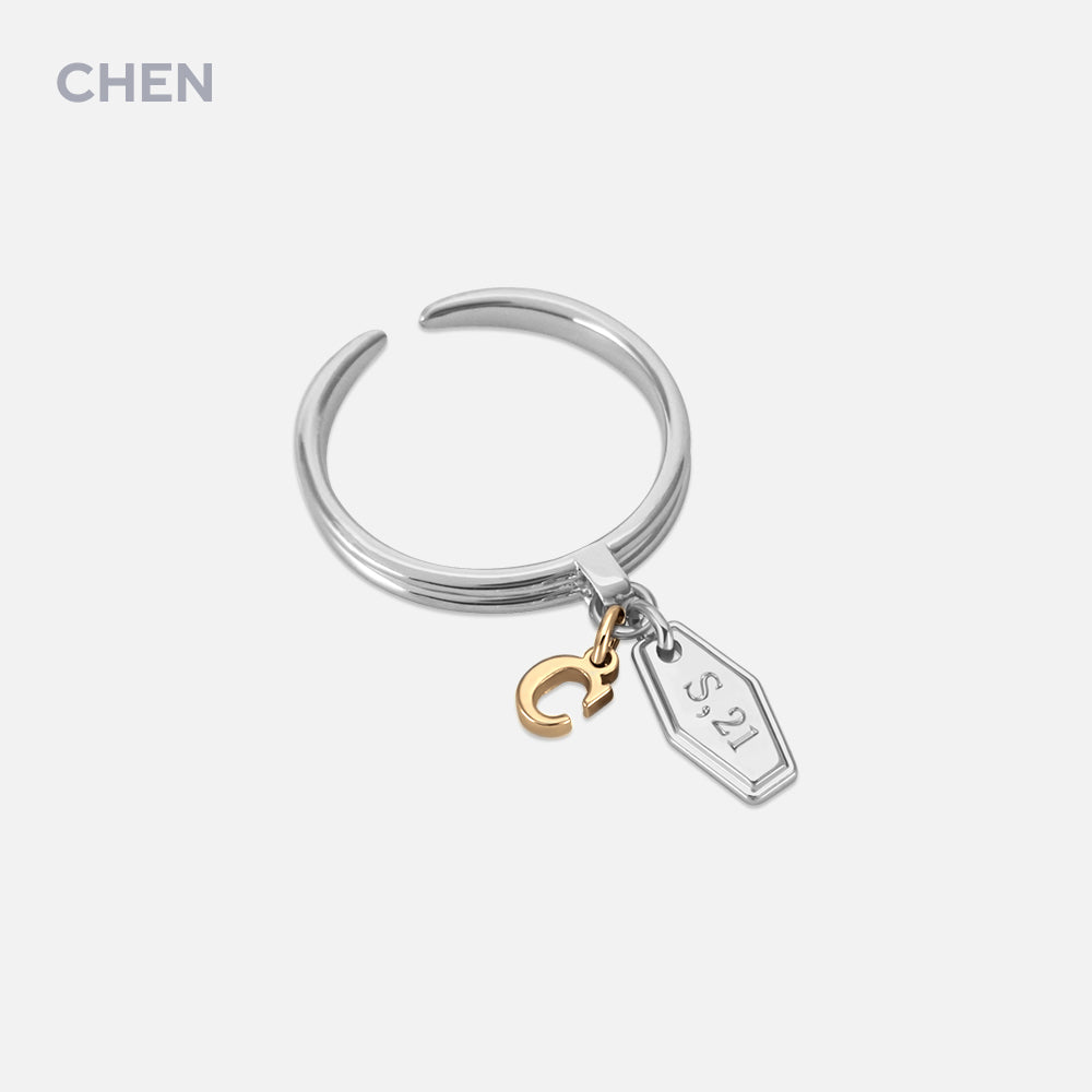 EXO Artist Birthday Initial Silver Ring