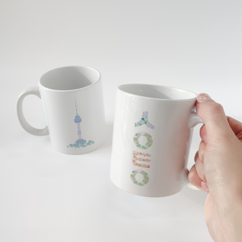 Hangeul Seoul Tower Mug