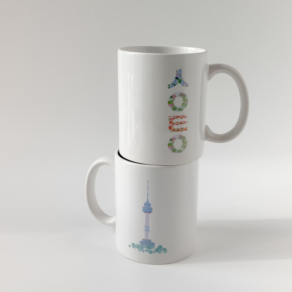 Hangeul Seoul Tower Mug