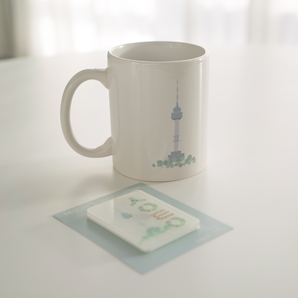 Hangeul Seoul Tower Mug