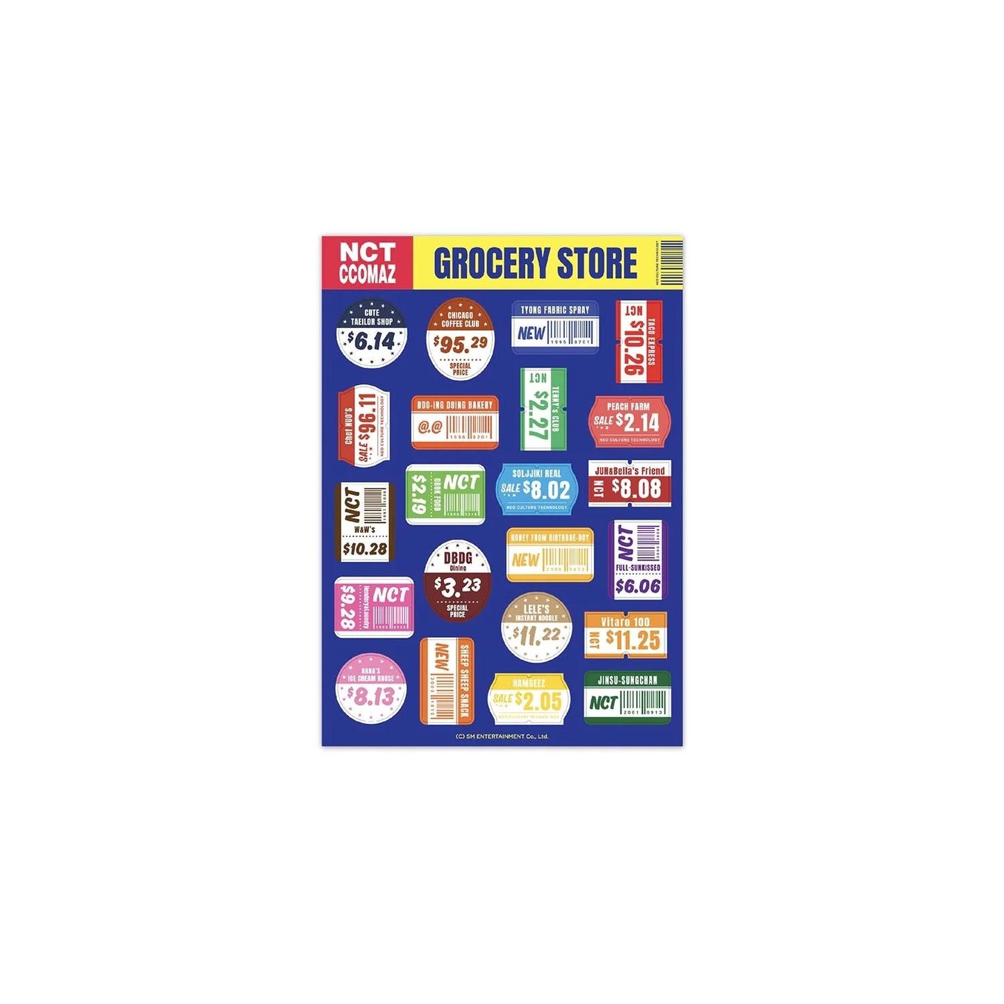 NCT CCOMAZ Grocery Store Barcode Sticker