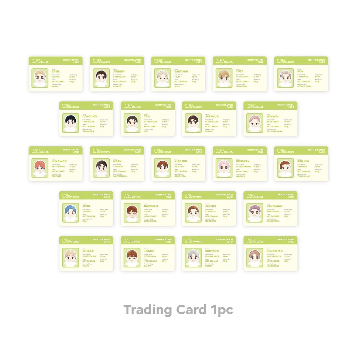 NCT CCOMAZ Grocery Store Random Trading Card Set (Red Ver.)