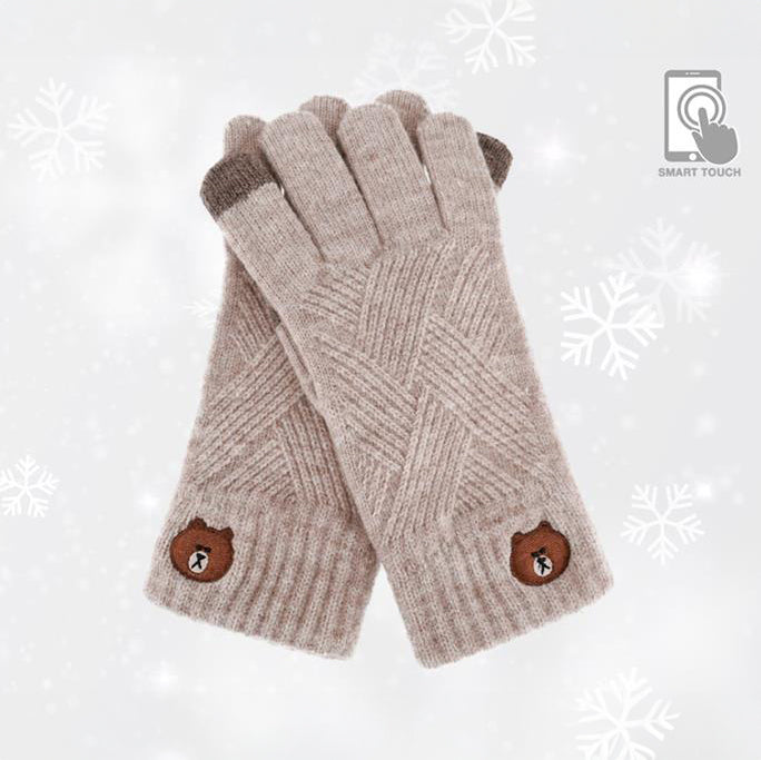 LINE FRIENDS Twin Knit Gloves