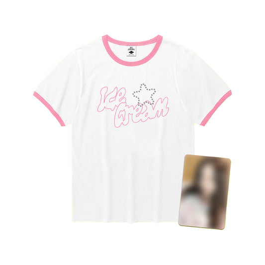 ITZY YUNA [Ice Cream] T-Shirt (Ringer ver.)