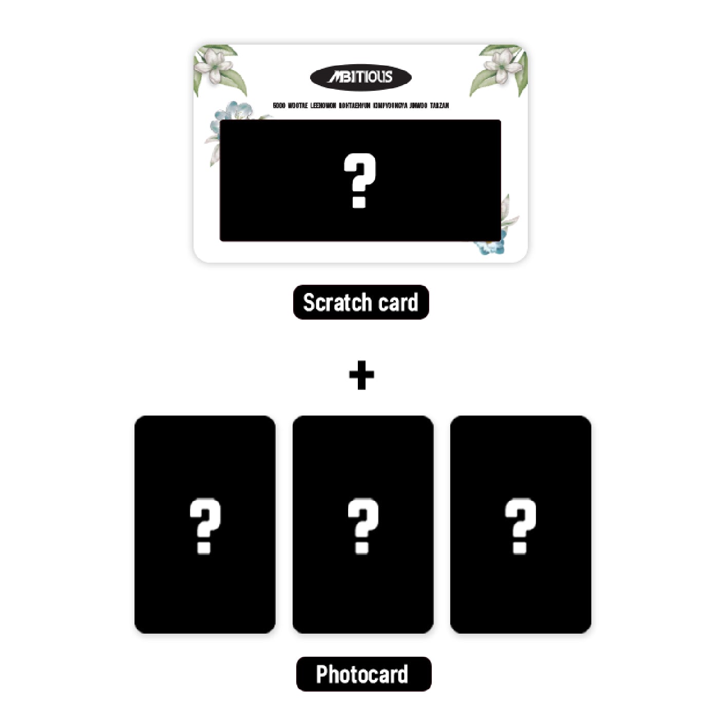 MBITIOUS Scratch Set + Random Photocard Set [The 2nd Official MD]