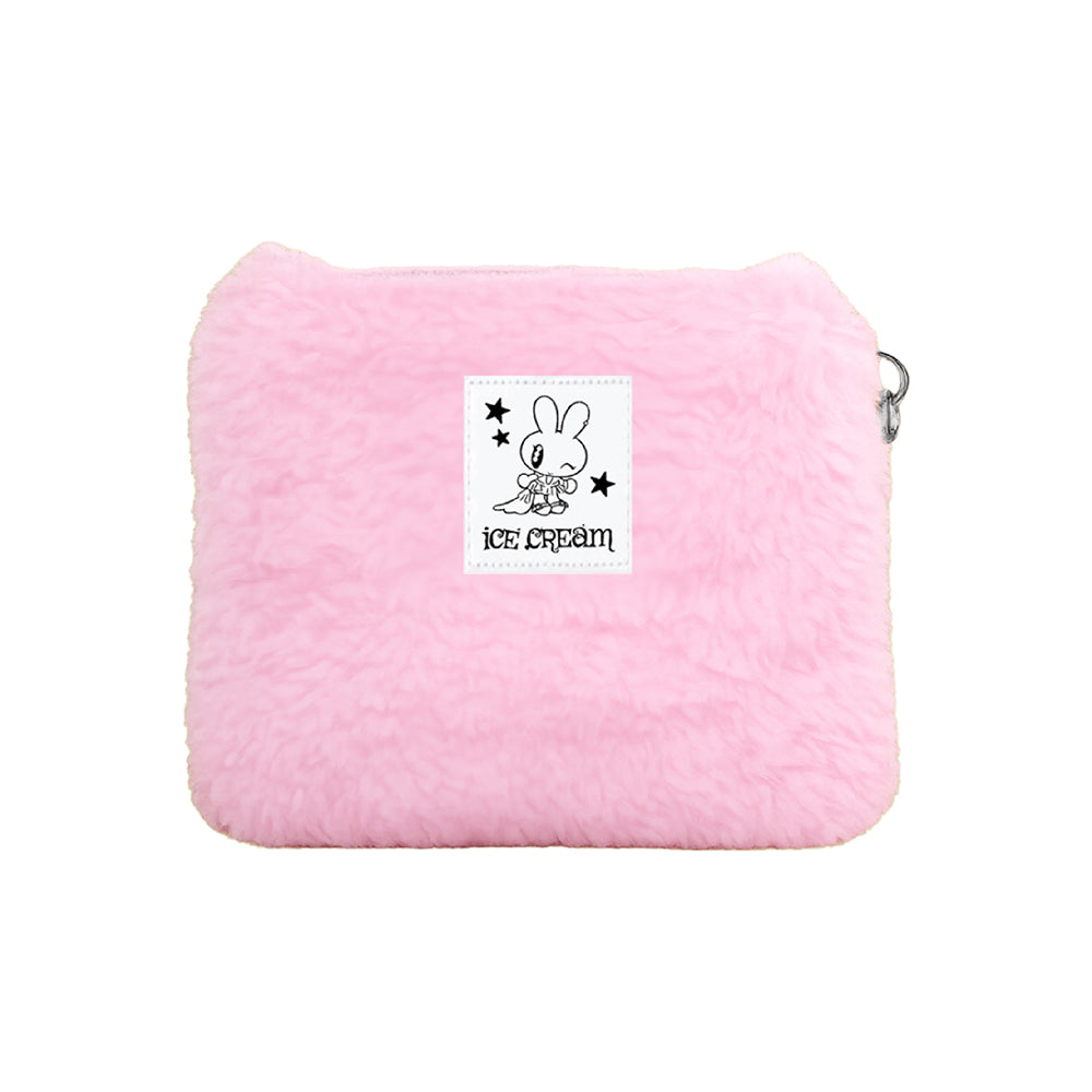 ITZY YUNA [Ice Cream] Illust Fur Pouch