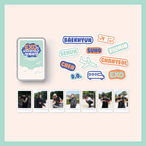 EXO [EXO's Travel the World on a Ladder Pop-Up] Tincase Polaroid Set