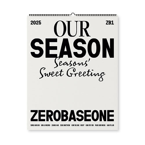 ZEROBASEONE 2025 Season's Greetings Wall Calendar [OUR Season]