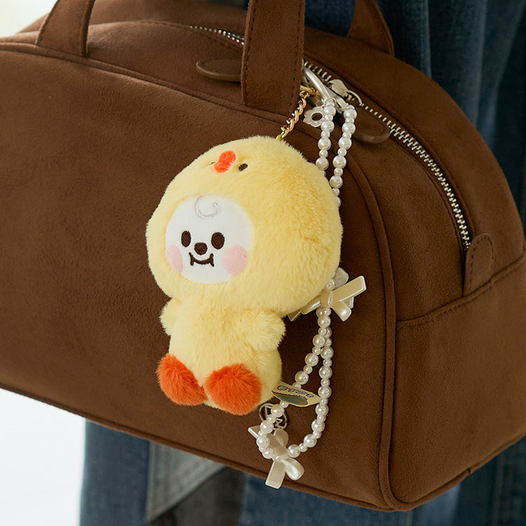 BT21 Baby Fluffy Lying Plush Keyring