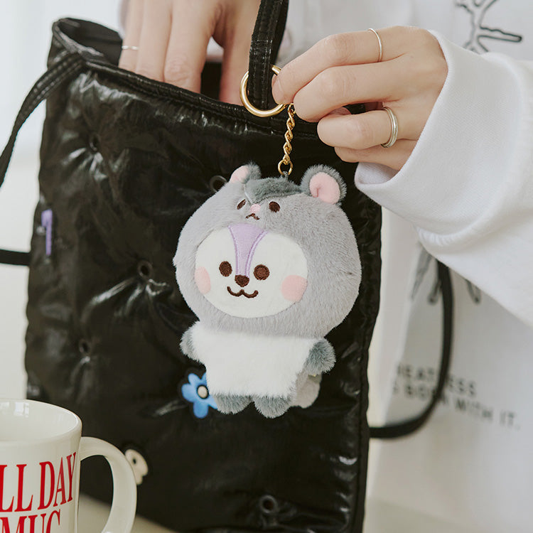 BT21 Baby Fluffy Lying Plush Keyring