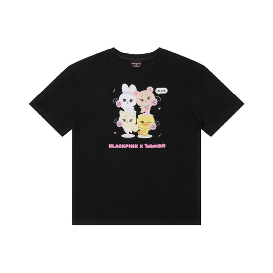 BLACKPINK [BLACKPINK X TAMAGOCHI] Basic T-Shirt (Black)
