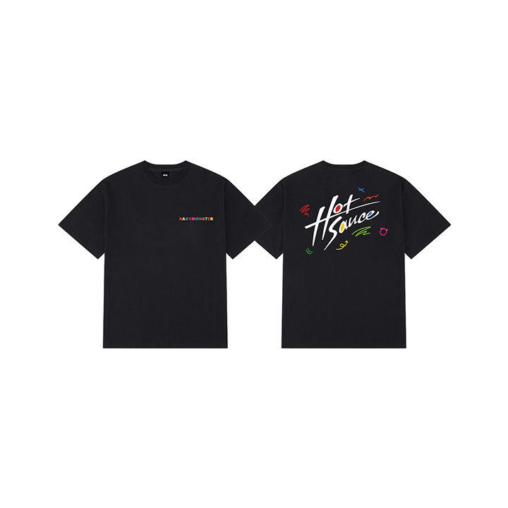 BABYMONSTER [HOT SAUCE] Graphic T-Shirt (Black)