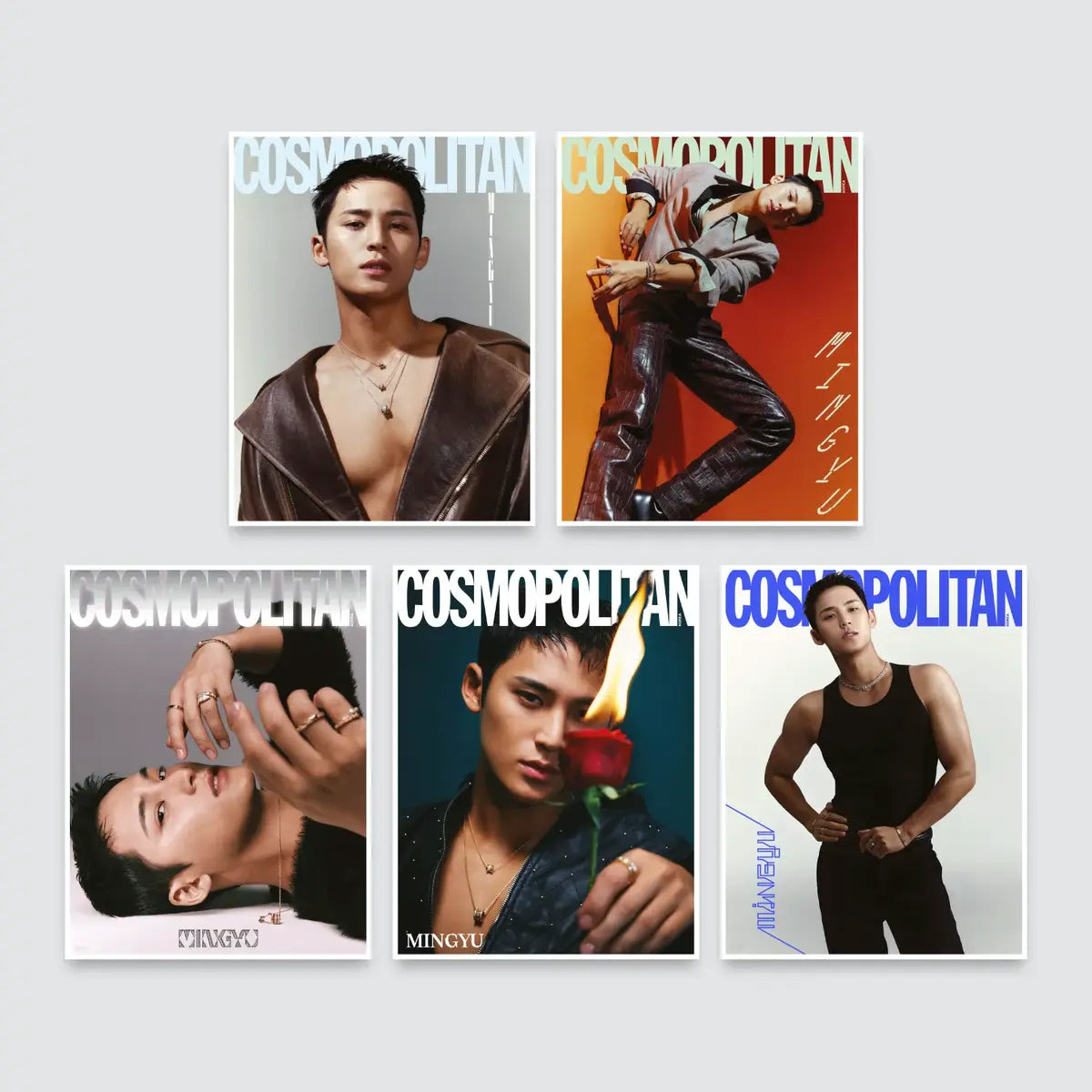 COSMOPOLITAN Korea Magazine December 2023 : Seventeen Mingyu Cover (Postcard included)