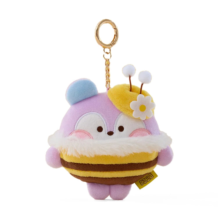 BT21 [Honey Bee] Plush Doll Measuring Tape Keyring
