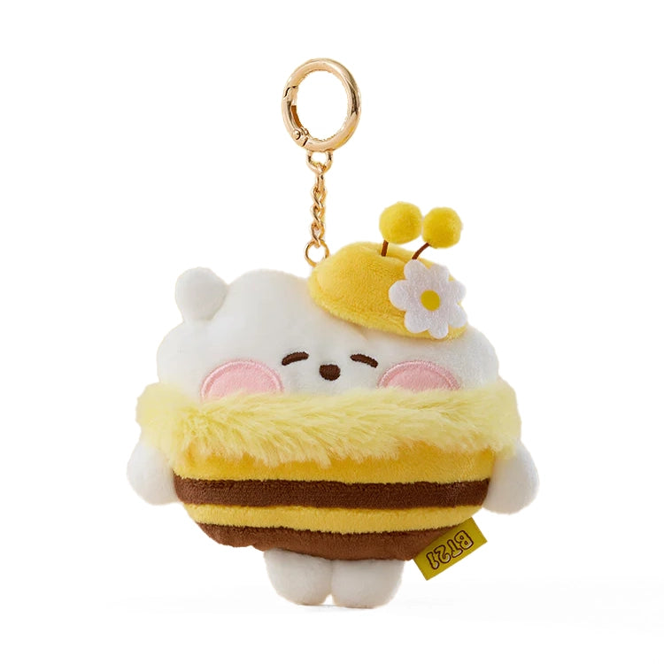 BT21 [Honey Bee] Plush Doll Measuring Tape Keyring
