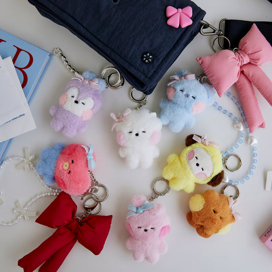 BT21 minini Mini Plush Doll Keyring (Ribbon Edition)