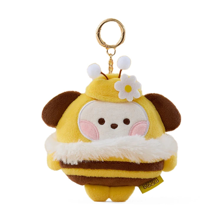 BT21 [Honey Bee] Plush Doll Measuring Tape Keyring