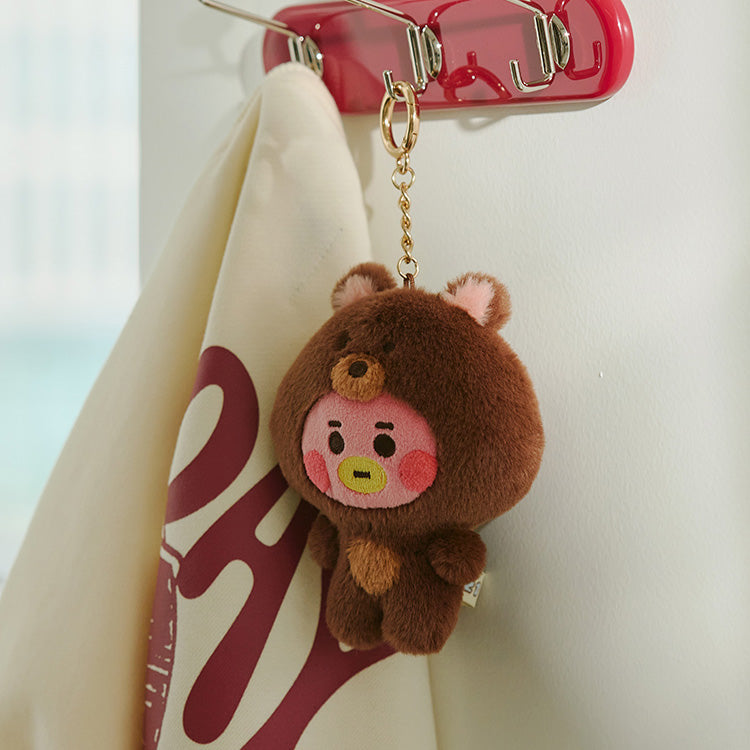 BT21 Baby Fluffy Lying Plush Keyring