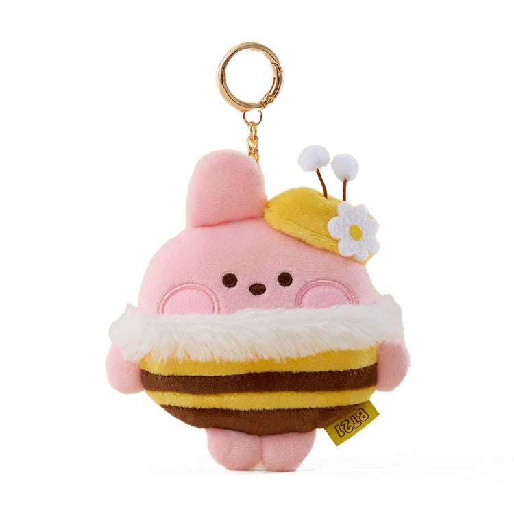 BT21 [Honey Bee] Plush Doll Measuring Tape Keyring