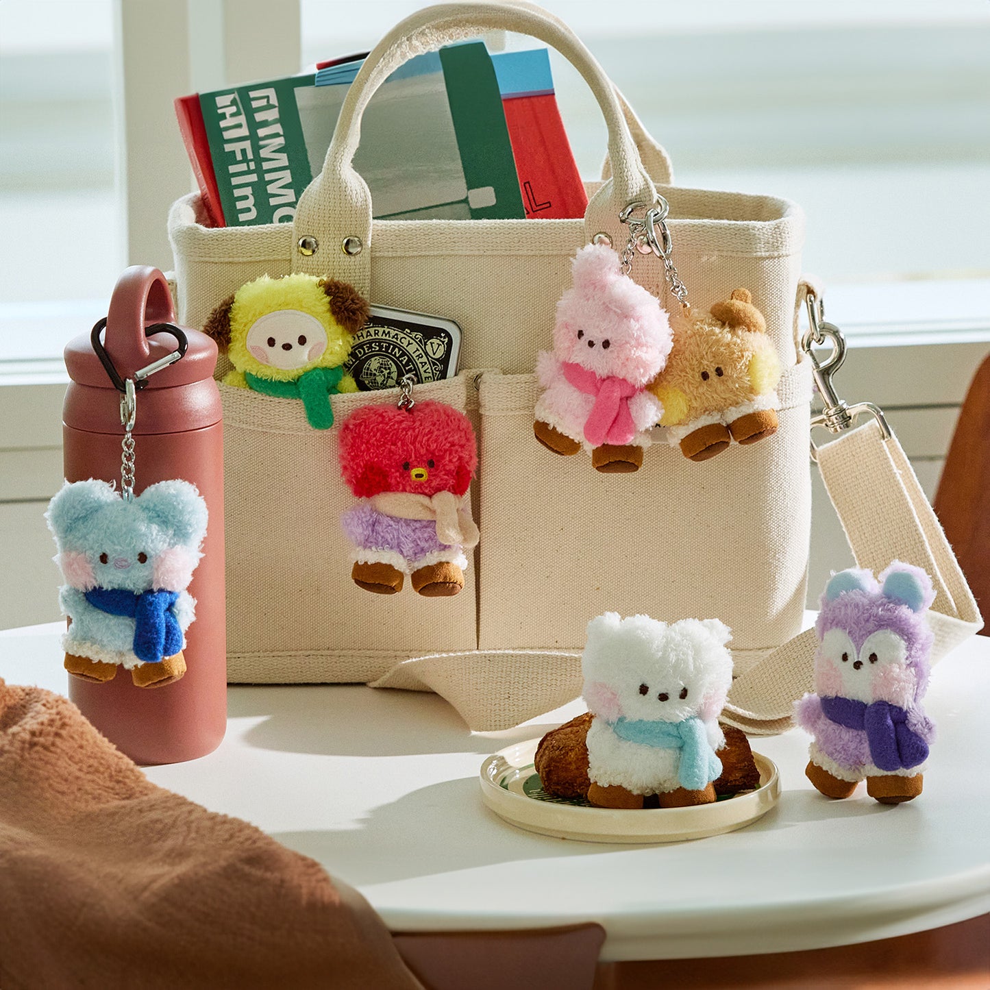 BT21 mini minini Plush Doll Keyring (Boots Edition)