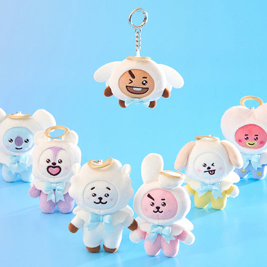 BT21 [Angel & Villain] Angel Plush Doll Keyring