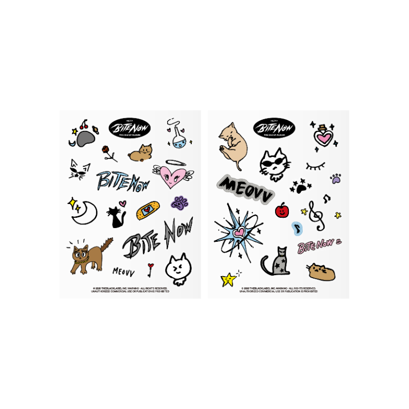 MEOVV [BITE NOW] Removable Clear Sticker