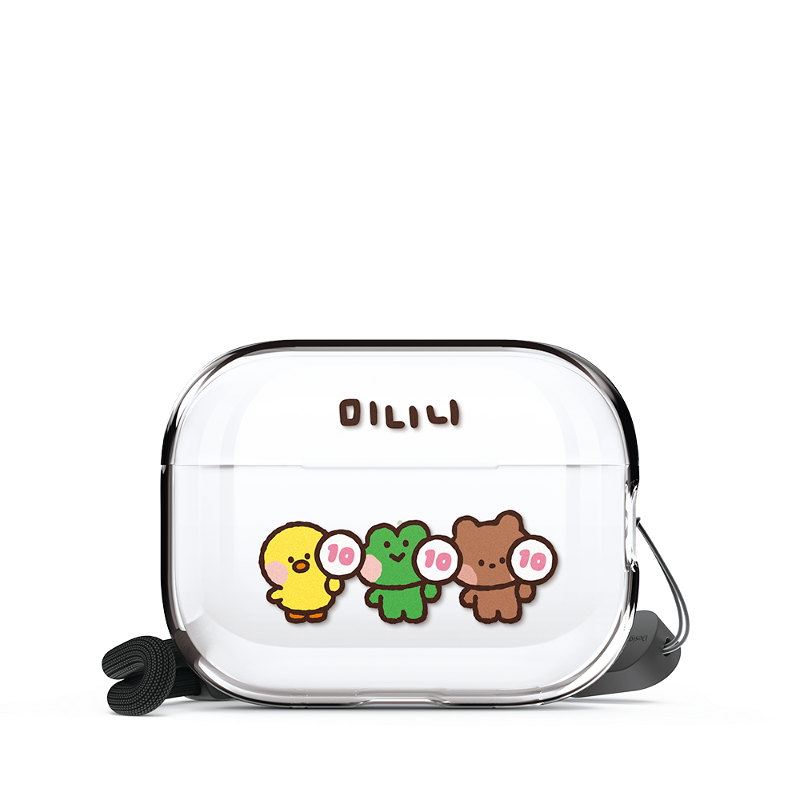 LINE FRIENDS Minini Airpods Pro 1, 2 Clear Case