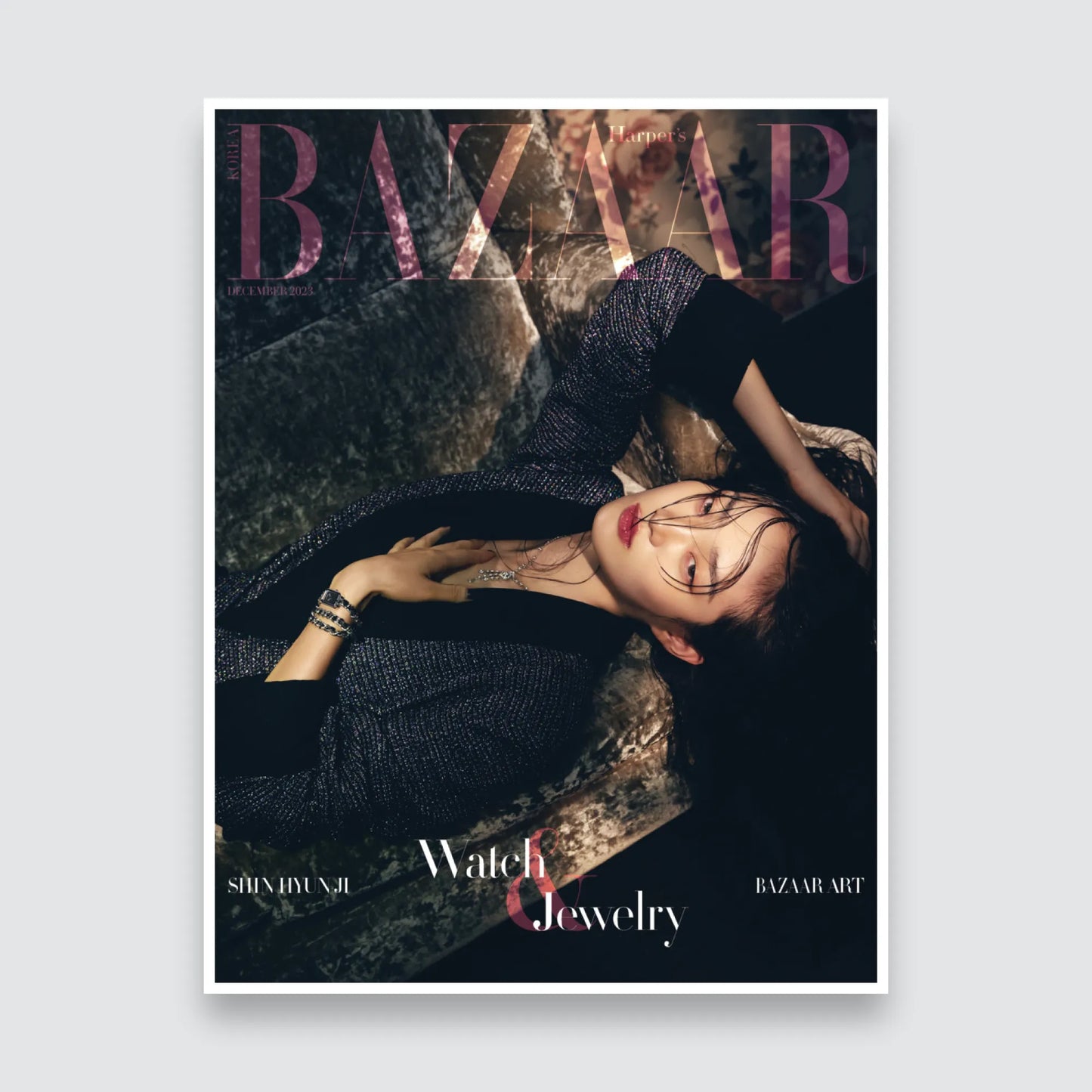 BAZAAR Korea Magazine December 2023 : STRAY KIDS Hyunjin Book & Shin Hyun-Ji Cover