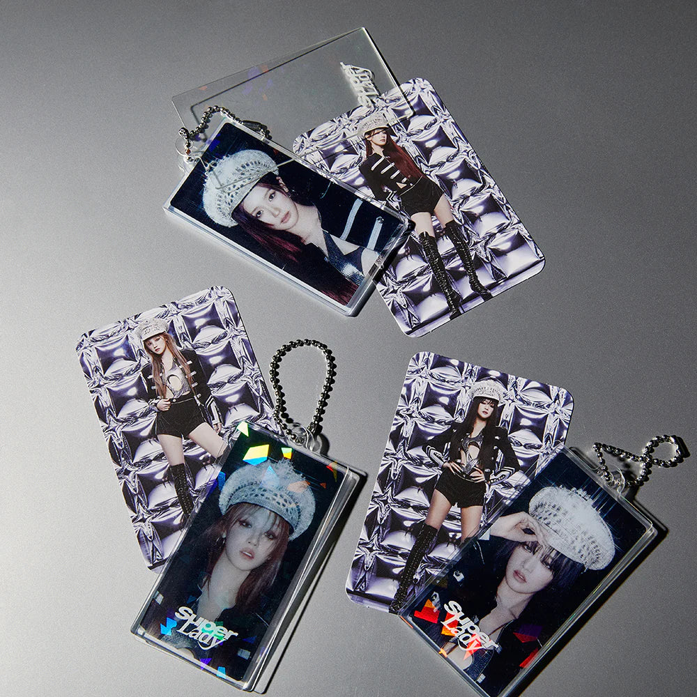 (G)I-DLE [Super Lady] Acrylic Keyring Photocard Set