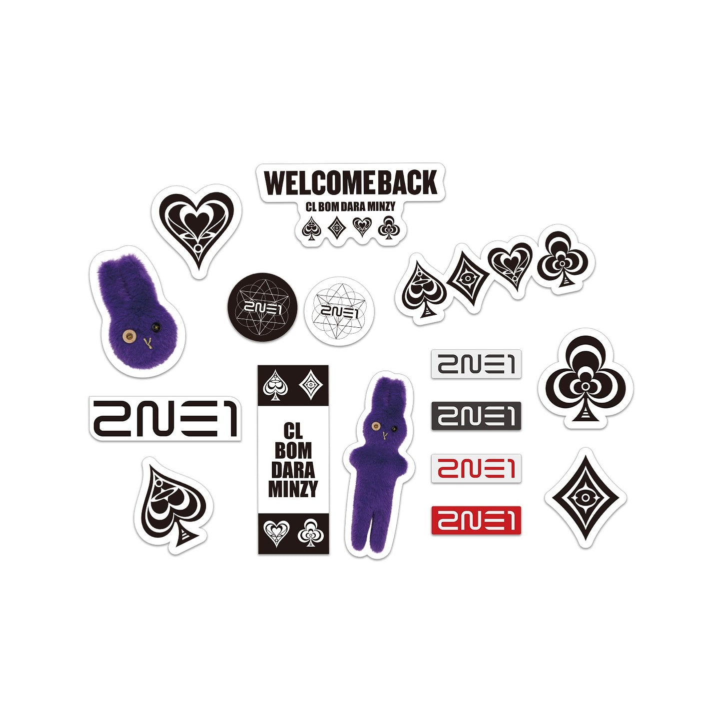 2NE1 [WELCOME BACK] Removable Sticker Pack