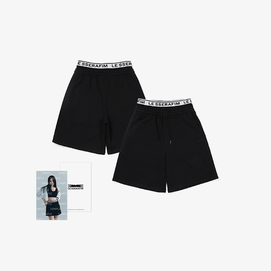 (Pre-Order) LE SSERAFIM [2023 S/S Pop-Up Store] Oversized Shorts (Black)