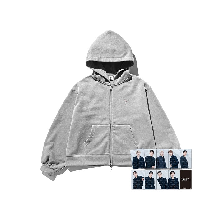 SEVENTEEN [NEW_ World Tour in Japan] Zip-up Hoodie (Gray)