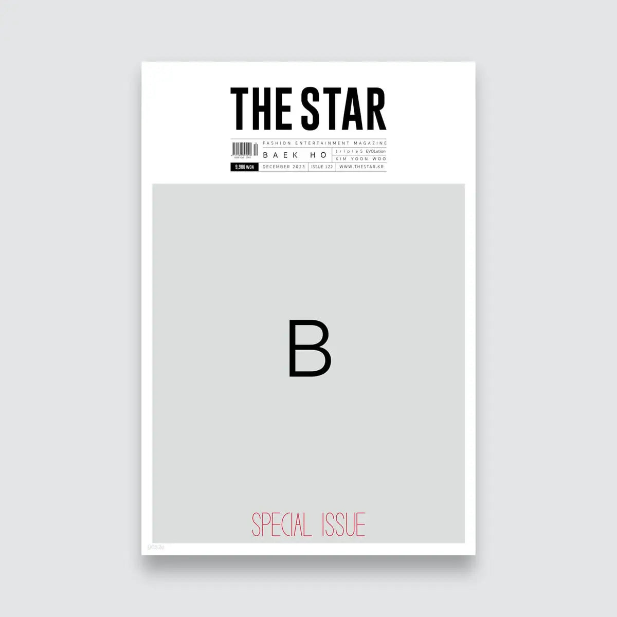 THE STAR Korean Magazine December 2023 : BAEKHO Cover (TRIPLE S Photocard Included)