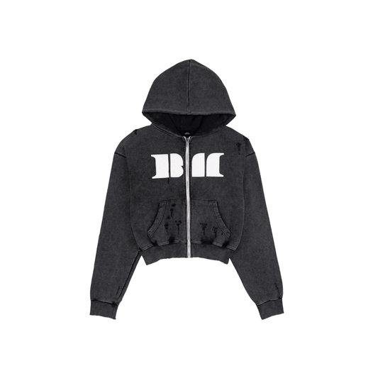 BABYMONSTER [1st World Tour: HELLO MONSTERS] Sweat Zip-Up Hoodie (Charcoal)