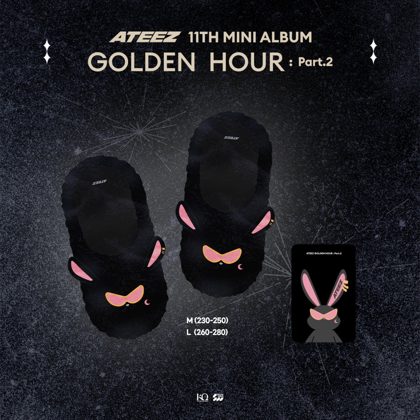 ATEEZ [GOLDEN HOUR : Part.2 Pop Up] MITO Fur Slippers